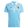 Camisolas Bélgica De Bruyne 7 2º Equipamento Alternativa Euro 2024 Manga Curta